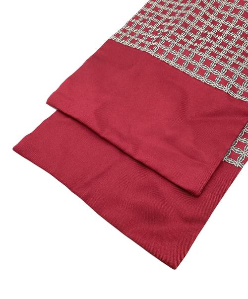 HERMES（エルメス）HERMES (エルメス) 総柄シルクスカーフ レッドの古着・服飾アイテム