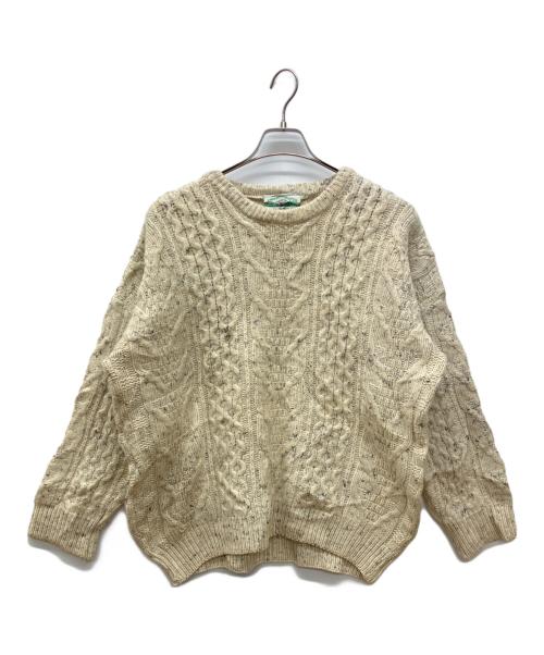 ARAN CRAFTS IRELAND（アラン・クラフト・アイルランド）ARAN CRAFTS IRELAND (アラン・クラフト・アイルランド) ウールニット アイボリー サイズ:Lの古着・服飾アイテム