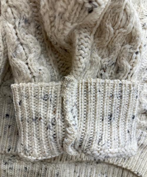 ARAN CRAFTS IRELAND（アラン・クラフト・アイルランド）ARAN CRAFTS IRELAND (アラン・クラフト・アイルランド) ウールニット アイボリー サイズ:Lの古着・服飾アイテム