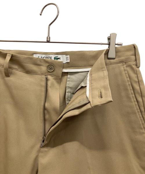 LACOSTE（ラコステ）LACOSTE (ラコステ) オックスフォードセンタークリーススラックス ブラウン サイズ:44の古着・服飾アイテム