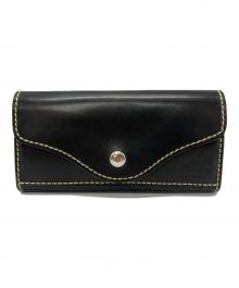 saad（サード）の古着「レザーロングウォレット　長財布」｜ブラック