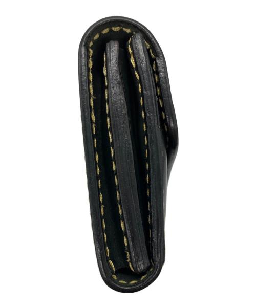 saad（サード）saad (サード) レザーロングウォレット　長財布 ブラックの古着・服飾アイテム