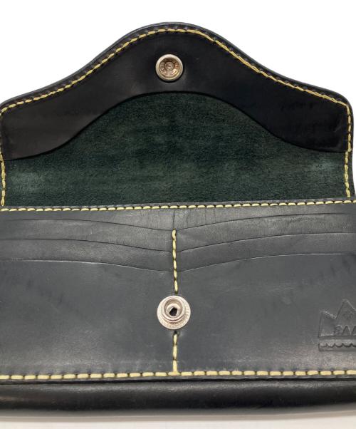 saad（サード）saad (サード) レザーロングウォレット　長財布 ブラックの古着・服飾アイテム
