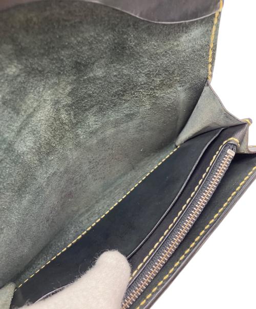 saad（サード）saad (サード) レザーロングウォレット　長財布 ブラックの古着・服飾アイテム