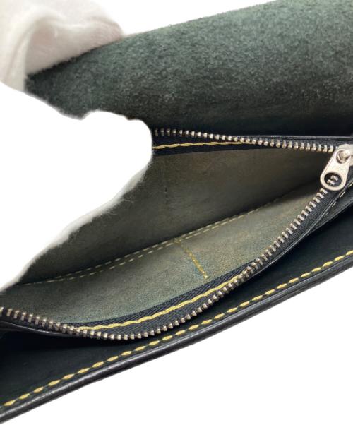 saad（サード）saad (サード) レザーロングウォレット　長財布 ブラックの古着・服飾アイテム