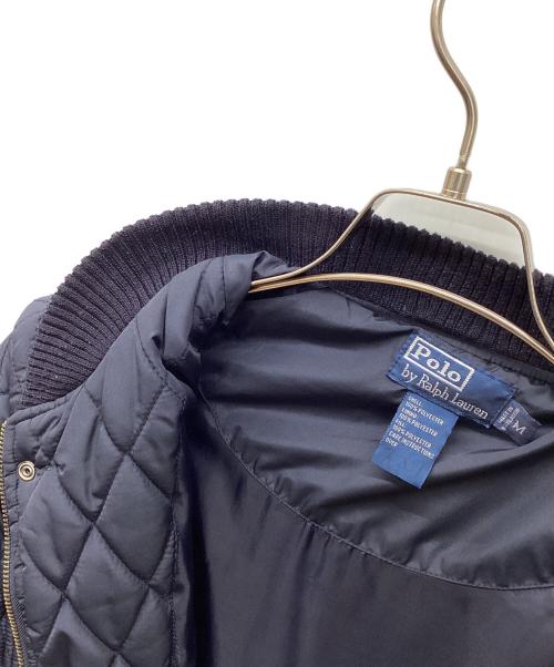 POLO RALPH LAUREN（ポロ・ラルフローレン）POLO RALPH LAUREN (ポロ・ラルフローレン) ビッグポニー刺繍　キルティングジャケット　中綿 ネイビー サイズ:Mの古着・服飾アイテム