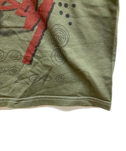 stussy（ステューシー）stussy (ステューシー) 00s フォト グラフィック クルーネック 半袖 Tシャツ　EVERYONE WANTS TO BE カーキ サイズ:Lの古着・服飾アイテム