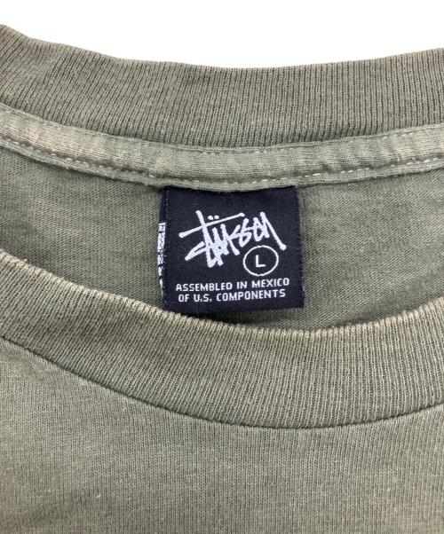 stussy（ステューシー）stussy (ステューシー) 00s フォト グラフィック クルーネック 半袖 Tシャツ　EVERYONE WANTS TO BE カーキ サイズ:Lの古着・服飾アイテム