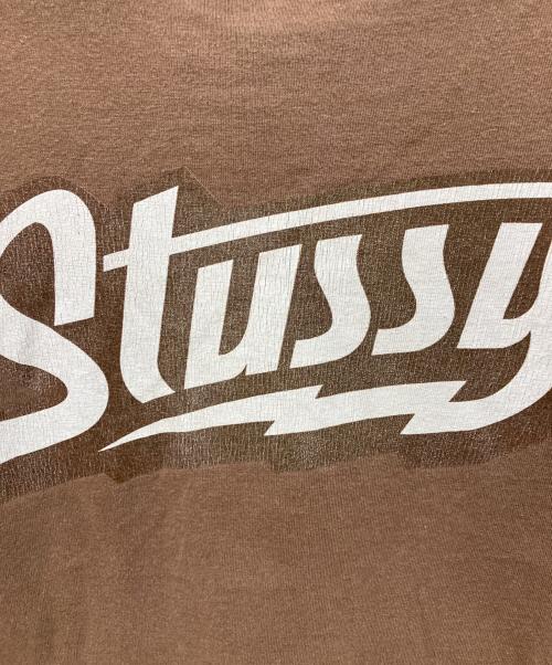 stussy（ステューシー）stussy (ステューシー) ロゴTシャツ ブラウン サイズ:Lの古着・服飾アイテム
