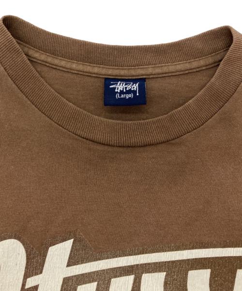 stussy（ステューシー）stussy (ステューシー) ロゴTシャツ ブラウン サイズ:Lの古着・服飾アイテム