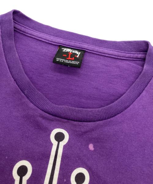 stussy（ステューシー）stussy (ステューシー) プリントTシャツ パープル サイズ:Lの古着・服飾アイテム