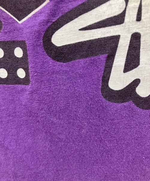 stussy（ステューシー）stussy (ステューシー) プリントTシャツ パープル サイズ:Lの古着・服飾アイテム