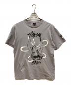 stussyステューシー）の古着「プリントTシャツ」｜グレー