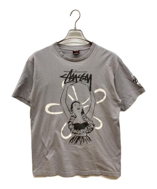 stussy（ステューシー）stussy (ステューシー) プリントTシャツ グレー サイズ:Lの古着・服飾アイテム