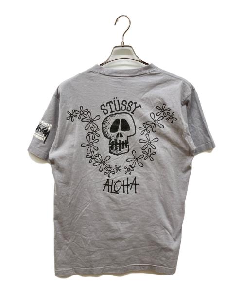 stussy（ステューシー）stussy (ステューシー) プリントTシャツ グレー サイズ:Lの古着・服飾アイテム