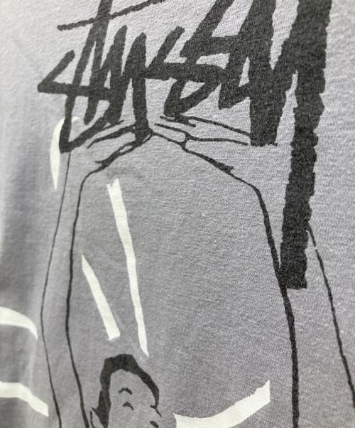 stussy（ステューシー）stussy (ステューシー) プリントTシャツ グレー サイズ:Lの古着・服飾アイテム