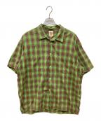 stussyステューシー）の古着「チェックシャツ」｜グリーン