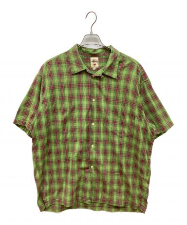 中古・古着通販】stussy (ステューシー) チェックシャツ グリーン