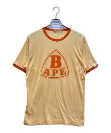 A BATHING APE（アベイシングエイプ）の古着「リンガーTシャツ」｜オレンジ