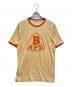 A BATHING APE（アベイシングエイプ）の古着「リンガーTシャツ」｜オレンジ