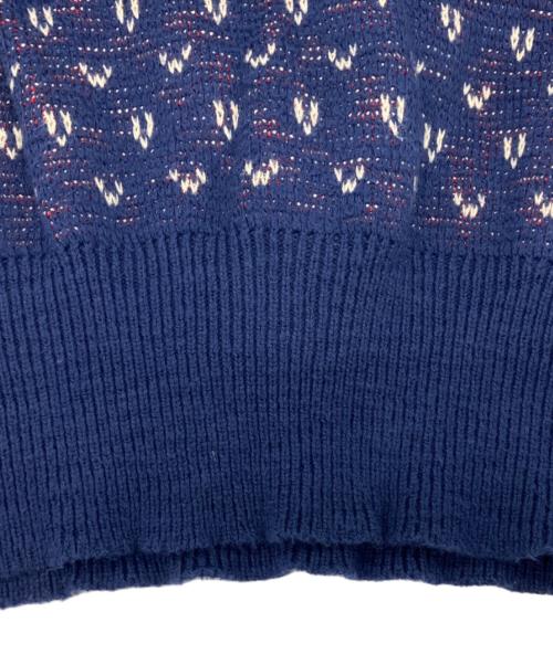 POLO RALPH LAUREN（ポロ・ラルフローレン）POLO RALPH LAUREN (ポロ・ラルフローレン)  バーズアイ ンダーバード　コットンリネンニット ネイビー サイズ:Mの古着・服飾アイテム