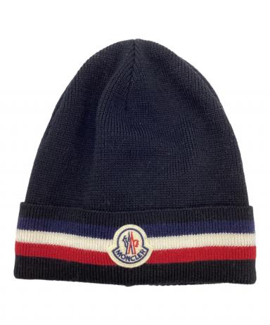 中古・古着通販】MONCLER (モンクレール) ニット帽 ネイビー｜ブランド