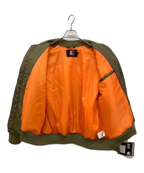 STARTER BLACK LABEL（スターターブラックレーベル）Starter BLACK LABEL (スターターブラックレーベル) オーバーサイズヘビーツイル中綿MA-1フライトジャケット オリーブ サイズ:Mの古着・服飾アイテム