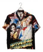 WACKO MARIAワコマリア）の古着「THE TEXAS CHAINSAW MASSACRE / S/S HAWAIIAN SHIRT　レーヨンアロハシャツ　半袖プリントオープンシャツ　悪魔のいけにえ」｜ブラック