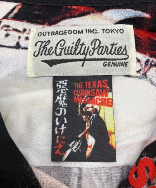 WACKO MARIA（ワコマリア）WACKO MARIA (ワコマリア) THE TEXAS CHAINSAW MASSACRE / S/S HAWAIIAN SHIRT　レーヨンアロハシャツ　半袖プリントオープンシャツ　悪魔のいけにえ ブラック サイズ:Lの古着・服飾アイテム