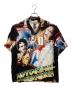 WACKO MARIA（ワコマリア）の古着「THE TEXAS CHAINSAW MASSACRE / S/S HAWAIIAN SHIRT　レーヨンアロハシャツ　半袖プリントオープンシャツ　悪魔のいけにえ」｜ブラック