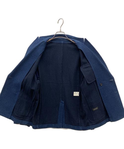 BARNEYS NEWYORK（バーニーズ・ニューヨーク）BARNEYS NEWYORK (バーニーズ・ニューヨーク) コットンツイードダブルブレザー ネイビー サイズ:48の古着・服飾アイテム