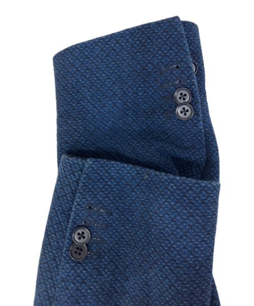 BARNEYS NEWYORK（バーニーズ・ニューヨーク）BARNEYS NEWYORK (バーニーズ・ニューヨーク) コットンツイードダブルブレザー ネイビー サイズ:48の古着・服飾アイテム