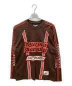 Hysteric Glamour×SUPREMEヒステリックグラマー×シュプリーム）の古着「Mesh Long Sleeve Top　メッシュロングスリーブトップ　長袖カットソー」｜ブラウン