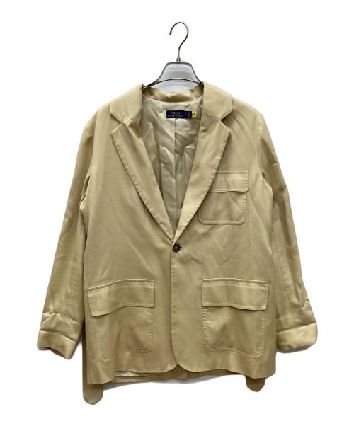 POLO RALPH LAUREN（ポロ・ラルフローレン）POLO RALPH LAUREN (ポロ・ラルフローレン) シルク混テーラードジャケット ベージュ サイズ:2の古着・服飾アイテム