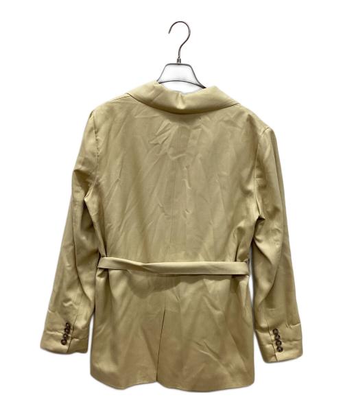 POLO RALPH LAUREN（ポロ・ラルフローレン）POLO RALPH LAUREN (ポロ・ラルフローレン) シルク混テーラードジャケット ベージュ サイズ:2の古着・服飾アイテム