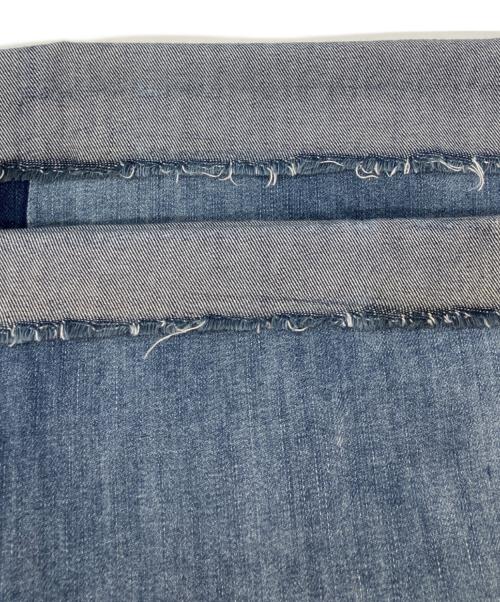 DIESEL（ディーゼル）DIESEL (ディーゼル) フロントプリーツワイドデニムパンツ インディゴ サイズ:61cm(W24)の古着・服飾アイテム