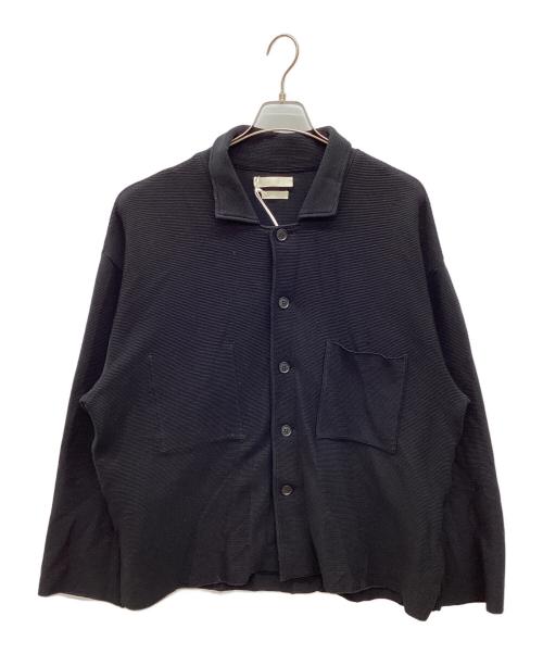 YOKE（ヨーク）YOKE (ヨーク)  KNIT SHIRT JACKET ニットシャツジャケット ブラック サイズ:3の古着・服飾アイテム