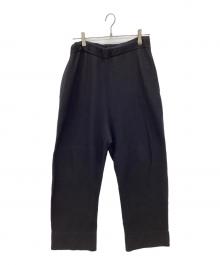YOKE（ヨーク）の古着「TAPERED KNIT LOUNGE PANTS テーパードニットラウンジパンツ」｜ブラック