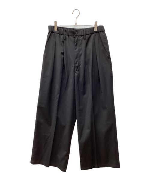 ANCELLM（アンセルム）ANCELLM (アンセルム) WIDE EASY TUCK SLACKS ワイドイージータックスラックス ブラック サイズ:1の古着・服飾アイテム