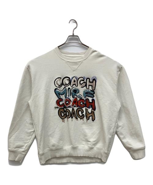 COACH（コーチ）COACH (コーチ) ミントアンドサーフ スウェット シャツ ホワイト サイズ:Lの古着・服飾アイテム