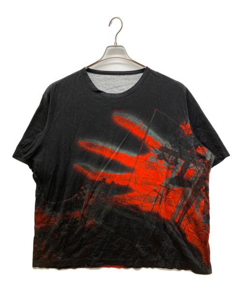 GROUND Y（グラウンドワイ）GROUND Y (グラウンドワイ) EVANGELION (エヴァンゲリオン) EVANGELION 3.0+1.0 ジャンボカットソー　エヴァンゲリオン　コラボ半袖Tシャツ ブラック サイズ:３の古着・服飾アイテム