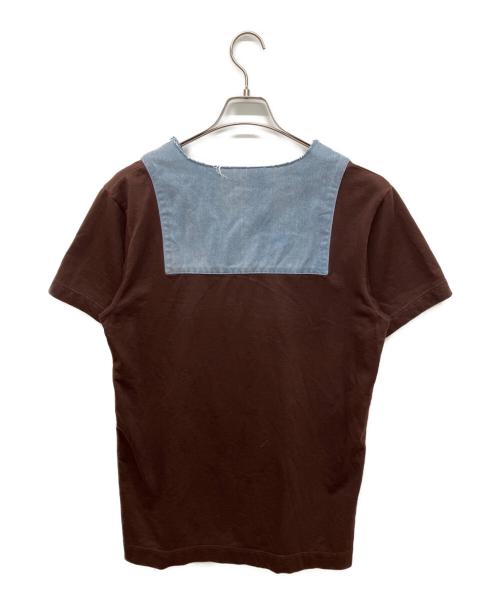 FACETASM（ファセッタズム）FACETASM (ファセッタズム) ポケットTシャツ インディゴ×ブラウン サイズ:5の古着・服飾アイテム