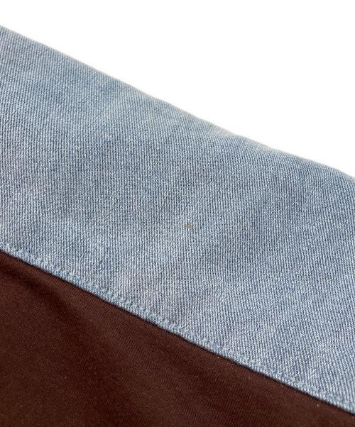 FACETASM（ファセッタズム）FACETASM (ファセッタズム) ポケットTシャツ インディゴ×ブラウン サイズ:5の古着・服飾アイテム