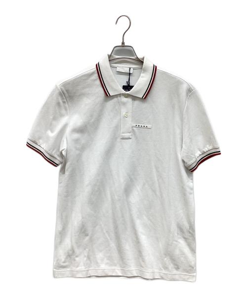 PRADA（プラダ）PRADA (プラダ) ポロシャツ ホワイト サイズ:Lの古着・服飾アイテム