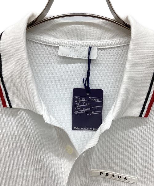 PRADA（プラダ）PRADA (プラダ) ポロシャツ ホワイト サイズ:Lの古着・服飾アイテム