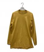 RICK OWENSリックオウエンス）の古着「ロングスリーブカットソー」｜イエロー