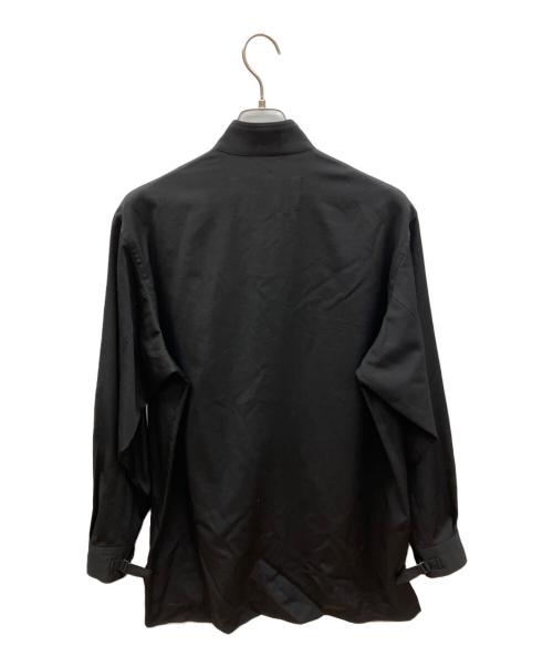 Yohji Yamamoto pour homme（ヨウジヤマモト プールオム）Yohji Yamamoto pour homme (ヨウジヤマモト プールオム) REPLICA 1991-1992AW　スタンドカラーシャツジャケット ブラック サイズ:2の古着・服飾アイテム