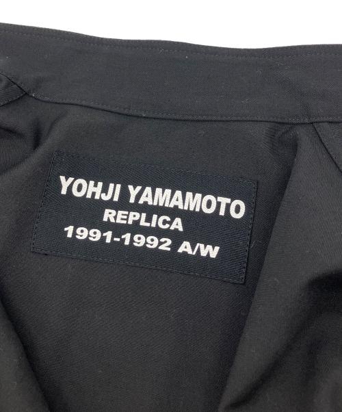 Yohji Yamamoto pour homme（ヨウジヤマモト プールオム）Yohji Yamamoto pour homme (ヨウジヤマモト プールオム) REPLICA 1991-1992AW　スタンドカラーシャツジャケット ブラック サイズ:2の古着・服飾アイテム