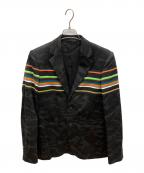 RAF SIMONSラフシモンズ）の古着「STERLING RUBY STRIPE JACKET テーラードジャケット」｜ブラック