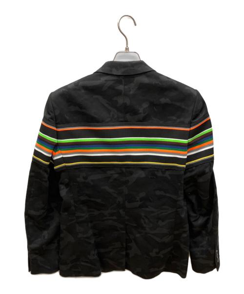 RAF SIMONS（ラフシモンズ）RAF SIMONS (ラフシモンズ) STERLING RUBY STRIPE JACKET テーラードジャケット ブラック サイズ:46の古着・服飾アイテム